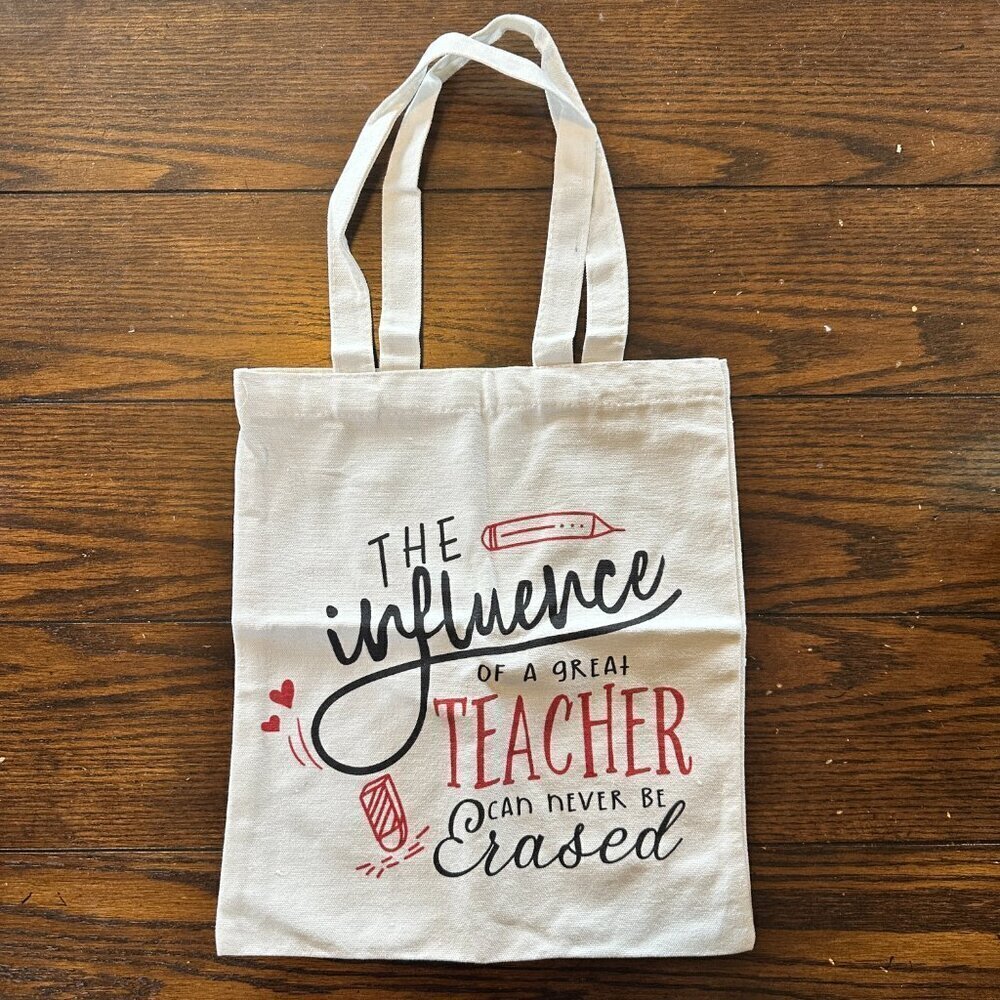 Teacher Bundle- Canvas Tote Bag, Keychain and Thank you Plaque - Picture 4 of 10